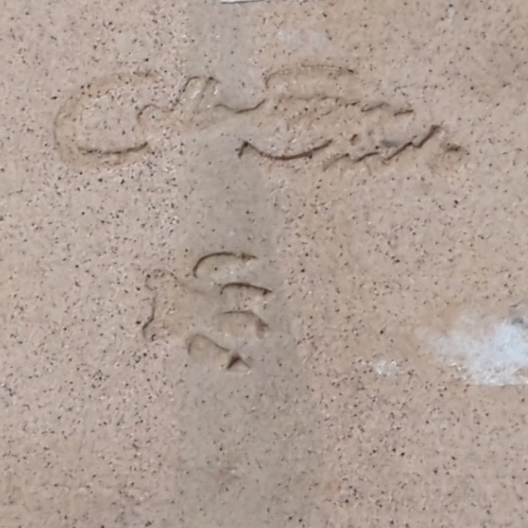 Howling Wolf Coater/tile From Collection Circle Nature Collection Pottery Green - Picture 3 of 14